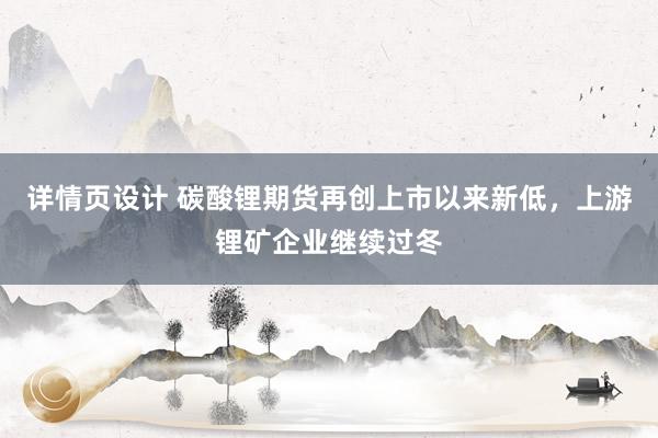 详情页设计 碳酸锂期货再创上市以来新低，上游锂矿企业继续过冬